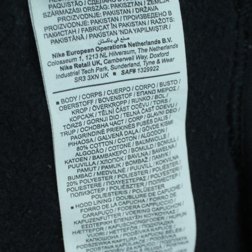 Nike Womens Black Pullover Hoodie L Hooded Sweatshirt Logo Embroidered