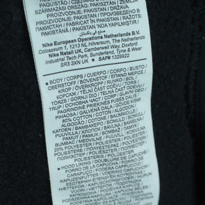 Nike Womens Black Pullover Hoodie L Hooded Sweatshirt Logo Embroidered
