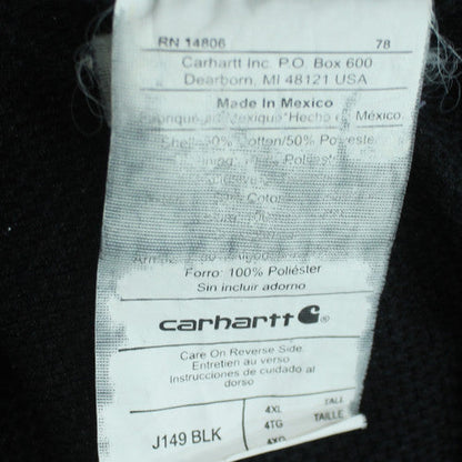 Carhartt Men's Black 4XL Tall Full Zip Hooded Work Hoodie