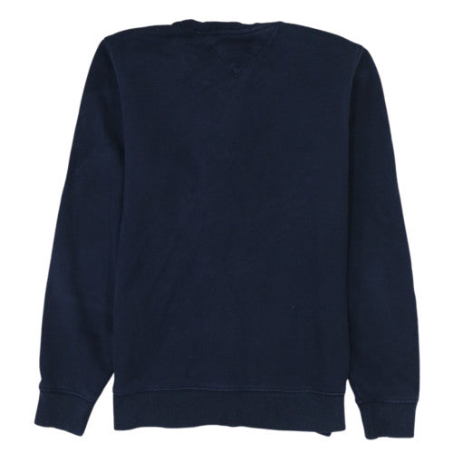 Tommy Jeans Womens Navy Sweatshirt M Crew Neck Cotton Logo Casual