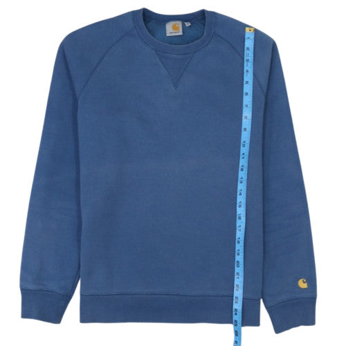 Carhartt Men's Blue Crew Neck Pullover Sweatshirt M