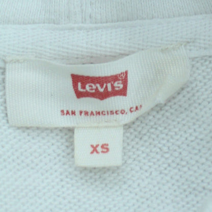 Levi's Women's White Pullover Hoodie XS Rainbow Logo Cotton Casual