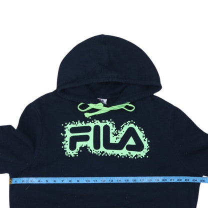 FILA Men's Black 2XL Pullover Logo Fleece Hoodie