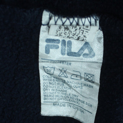 FILA Men's Black 2XL Pullover Logo Fleece Hoodie