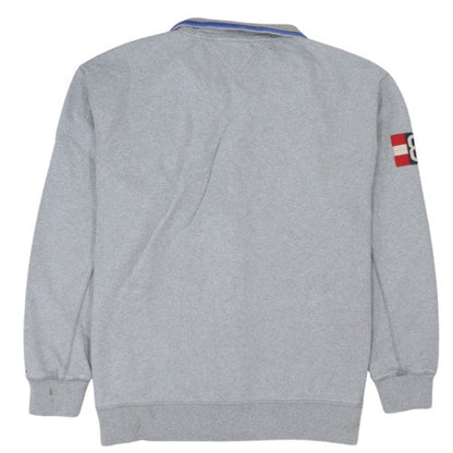 Tommy Hilfiger Mens Grey 4XLT Track Jacket Full Zip Cotton Blend