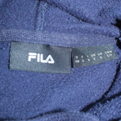 FILA Mens Blue Pullover Hoodie Small Regular Fit Fleece Logo Sportswear