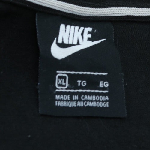 Nike Men's Black XL Full Zip Hoodie Sweatshirt with Logo