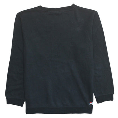 FILA Men's Black XL Pullover Sweatshirt Crew Neck Logo Fleece