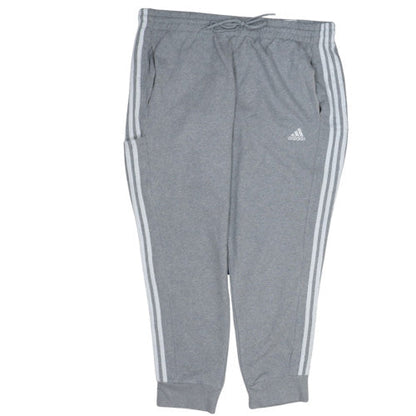 Adidas Men's Grey 2XL Jogger Sweatpants with Side Stripes