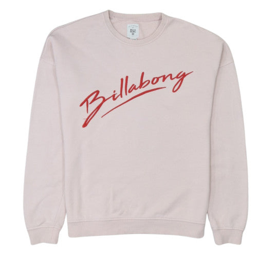 Billabong Womens Pink Crew Neck Pullover Sweatshirt Size 8