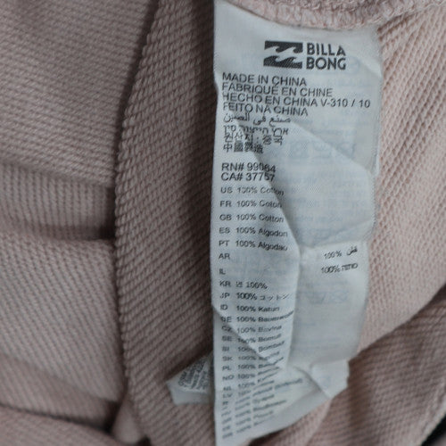 Billabong Womens Pink Crew Neck Pullover Sweatshirt Size 8