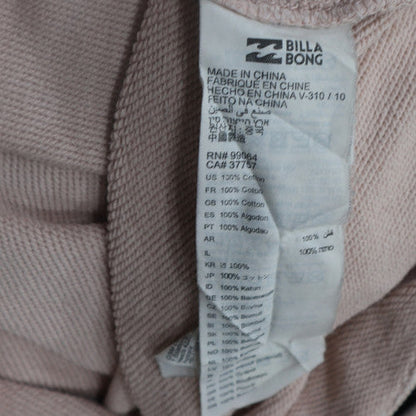 Billabong Womens Pink Crew Neck Pullover Sweatshirt Size 8