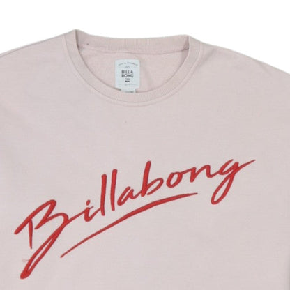Billabong Womens Pink Crew Neck Pullover Sweatshirt Size 8
