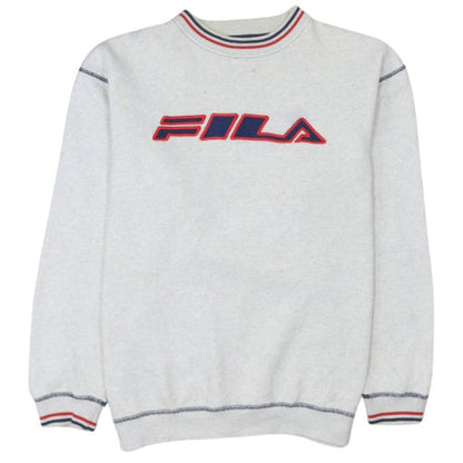 Fila Mens Grey Embroidered Logo Pullover Sweatshirt M
