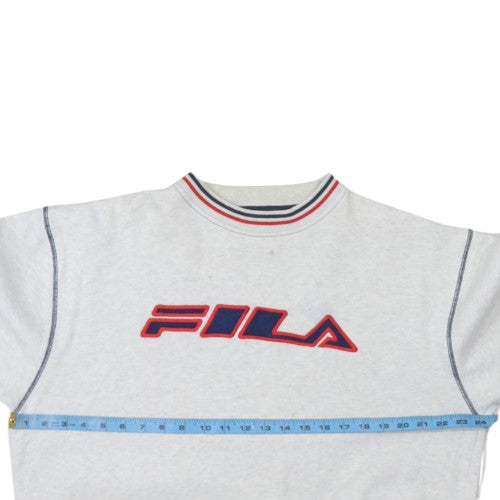 Fila Mens Grey Embroidered Logo Pullover Sweatshirt M