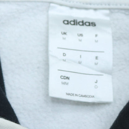 Adidas Men's White Pullover Hoodie M Logo Sportswear Fleece