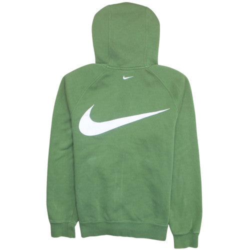 Nike Men's Green Full Zip Hoodie Swoosh Logo Size S
