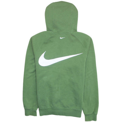 Nike Men's Green Full Zip Hoodie Swoosh Logo Size S