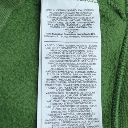 Nike Men's Green Full Zip Hoodie Swoosh Logo Size S