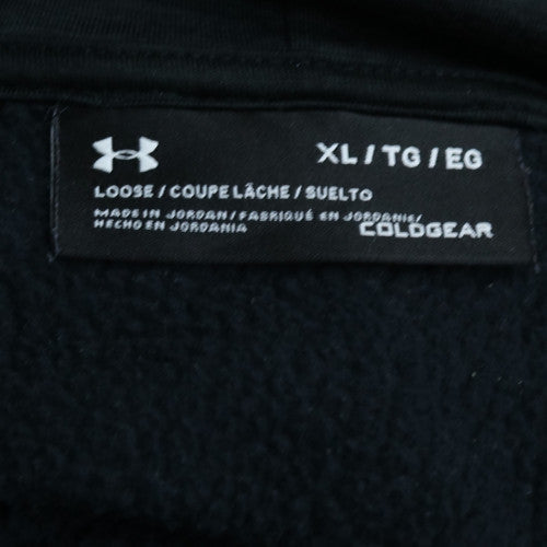 Under Armour Mens Black XL Pullover Hoodie ColdGear Fleece