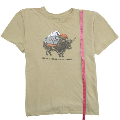 The North Face Men's Beige Graphic T-Shirt XXL Cotton Outdoor