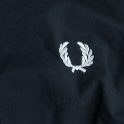 Fred Perry Men's Black Hooded Windbreaker Jacket Size M