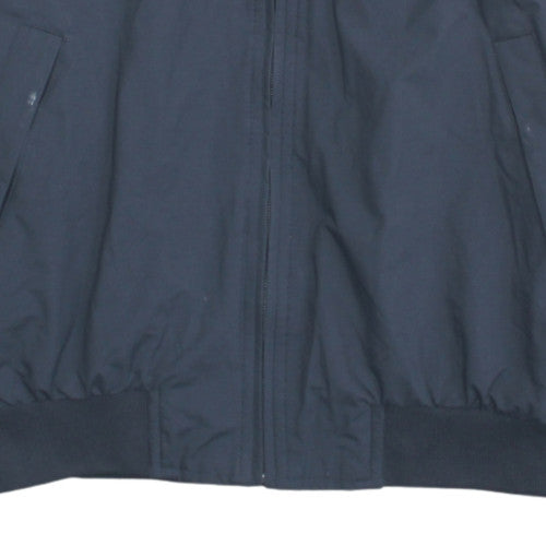 Fred Perry Men's Black Hooded Windbreaker Jacket Size M