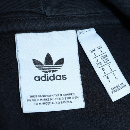 Adidas Men's Black Pullover Hoodie L Regular Fit Fleece Sweatshirt