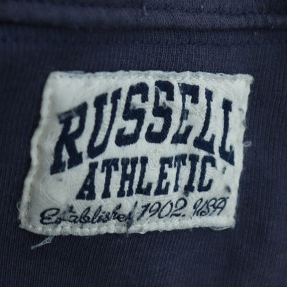 Russell Athletic Men's Blue XL Pullover Hoodie with Logo Print