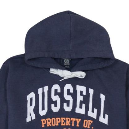 Russell Athletic Men's Blue XL Pullover Hoodie with Logo Print