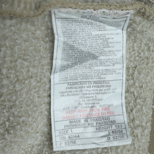 Nike Men's Beige Pullover Hoodie L Fleece Logo Sweatshirt