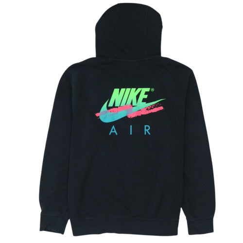 Nike Men's Black Pullover Hoodie L Sports Fleece Graphic Print
