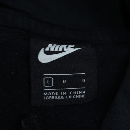 Nike Men's Black Pullover Hoodie L Sports Fleece Graphic Print