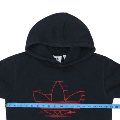 Adidas Men's Black XS Pullover Hoodie with Red Logo