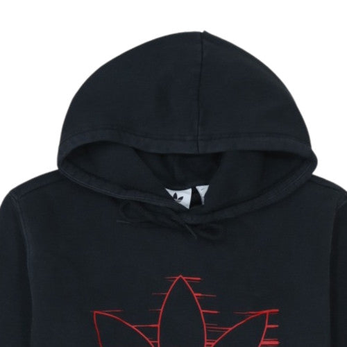 Adidas Men's Black XS Pullover Hoodie with Red Logo