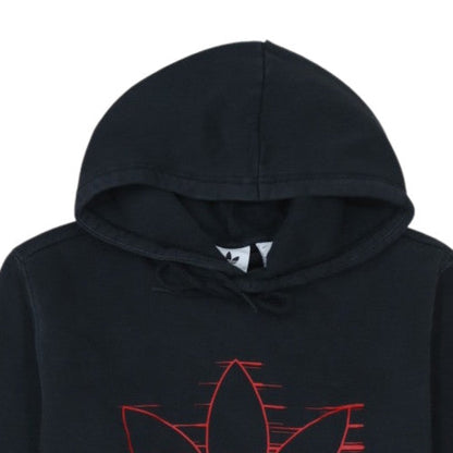 Adidas Men's Black XS Pullover Hoodie with Red Logo
