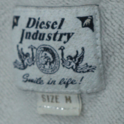 Diesel Men’s Grey Pullover Hoodie M Graphic Print Regular Fit