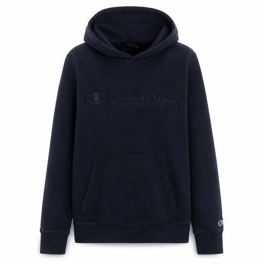 Champion Women’s Navy Pullover Hoodie Medium Cotton Blend Logo