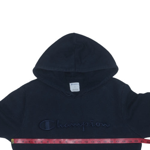 Champion Women’s Navy Pullover Hoodie Medium Cotton Blend Logo