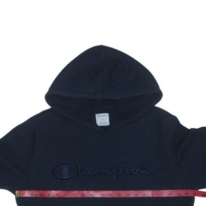 Champion Women’s Navy Pullover Hoodie Medium Cotton Blend Logo