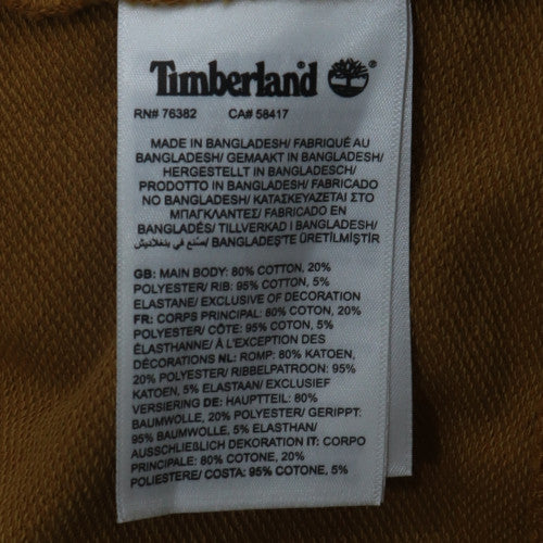 Timberland Men’s Brown XL Regular Fit Embroidered Logo Sweatshirt