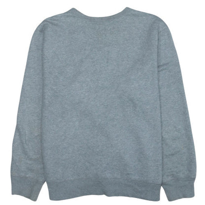 GAP Women Grey Logo Crew Neck Pullover Sweatshirt Size L