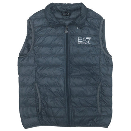 Emporio Armani EA7 Men's Grey S Quilted Down Puffer Waistcoat