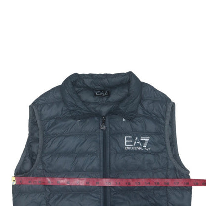 Emporio Armani EA7 Men's Grey S Quilted Down Puffer Waistcoat