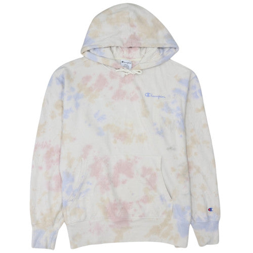 Champion Men's Multicoloured Tie Dye Pullover Hoodie Size L