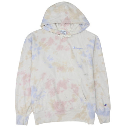 Champion Men's Multicoloured Tie Dye Pullover Hoodie Size L