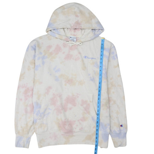 Champion Men's Multicoloured Tie Dye Pullover Hoodie Size L