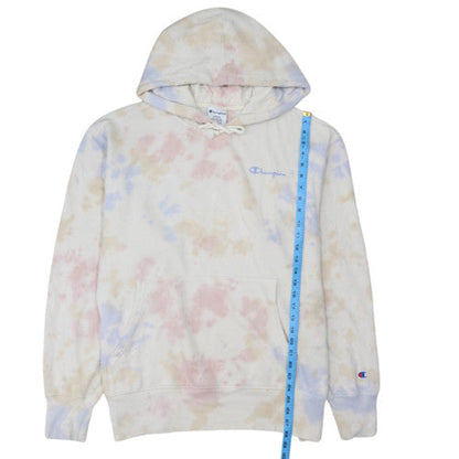 Champion Men's Multicoloured Tie Dye Pullover Hoodie Size L