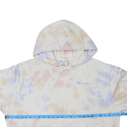 Champion Men's Multicoloured Tie Dye Pullover Hoodie Size L
