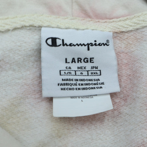 Champion Men's Multicoloured Tie Dye Pullover Hoodie Size L